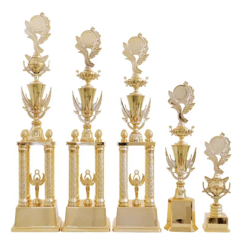 Manufacturer Gold Base Plastic Trophies Cup 2 Tier Trophy Award for Taekwondo Karate Martial Arts Event