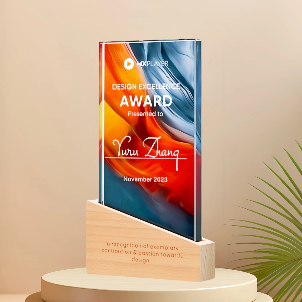 2024  Wholesale Wooden Crystal Trophy Award