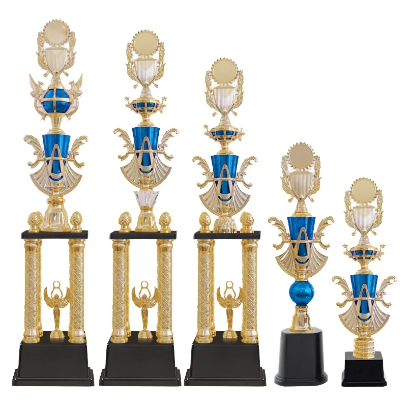 Manufacturer Gold Base Plastic Trophies Cup 2 Tier Trophy Award for Taekwondo Karate Martial Arts Event