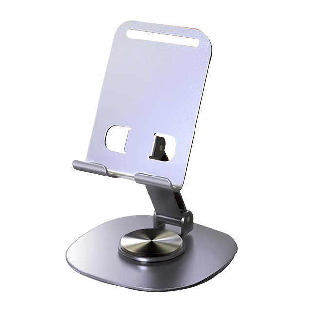 Aluminum Alloy Rotatable Cell Phone and Tablet Stand - 360 Degree Adjustable Des