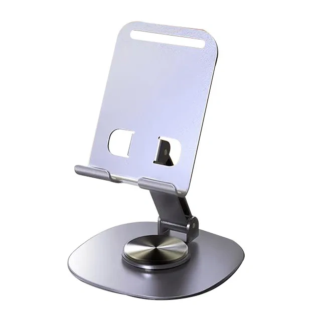 Aluminum Alloy Rotatable Cell Phone and Tablet Stand - 360 Degree Adjustable Des