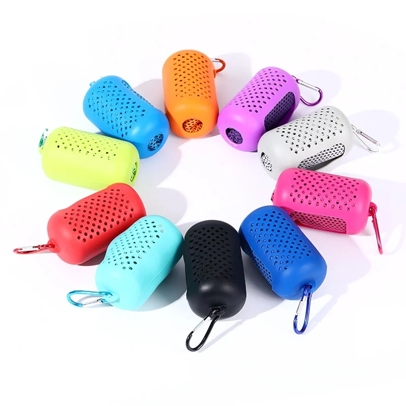 Trending Products Quick Cooling Summer Beach Towel Gym Sports Lightweight Fast Dry Microfiber Sport Towel with Silicone Case
