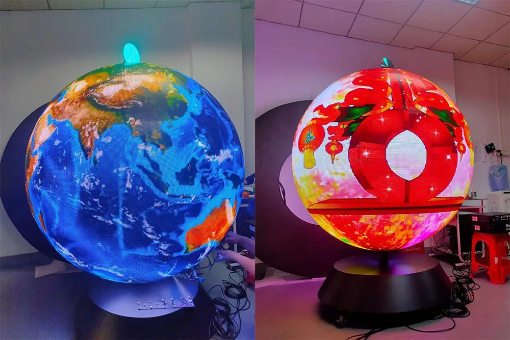 Customize Size  P2.5 LED Video Ball 1 Meter Diameter Sphere LED DIsplay Irregular Shape Led Screen Mobile Control