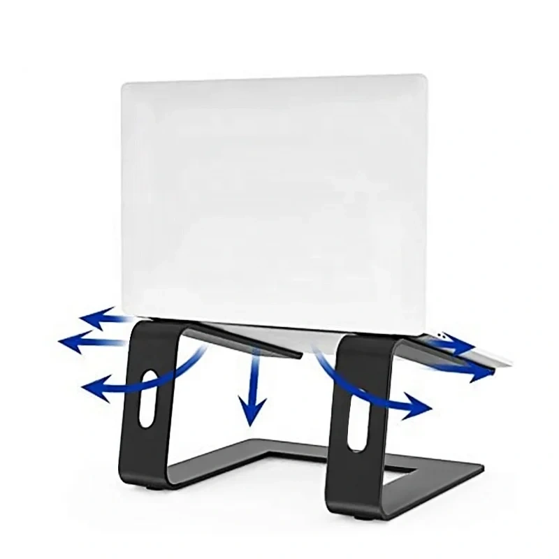 SMONAMA Notebook Support Bracket Holder Black Silver Metal Ergonomic Desktop Aluminum Alloy Vertical Laptop Stand
