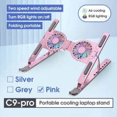 Aluminum alloy C9 pro laptop stand, Pink