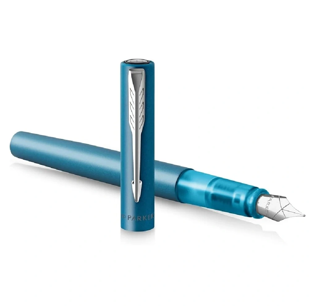 Best Price Parker Fountain Pen New Arrival with Black Chrome Trim 0.5mm Writing Width Metal Ink Cartridge Gift Box Packaging