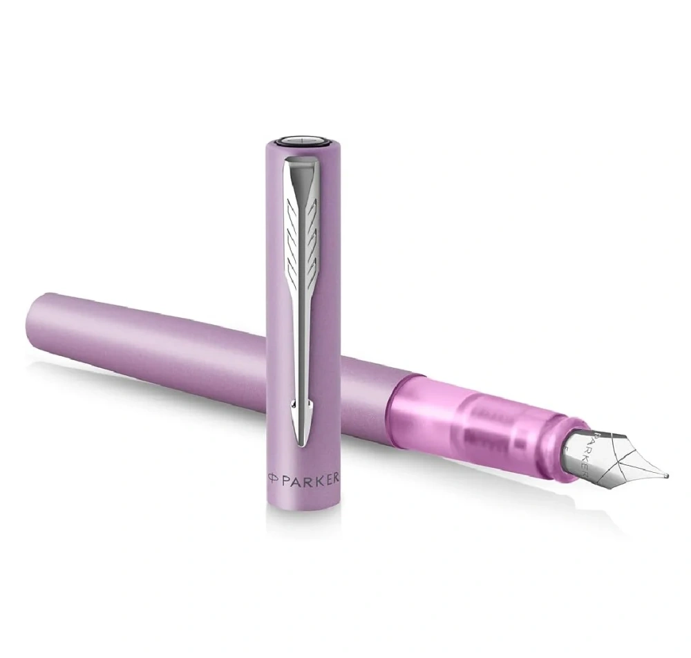 Best Price Parker Fountain Pen New Arrival with Black Chrome Trim 0.5mm Writing Width Metal Ink Cartridge Gift Box Packaging