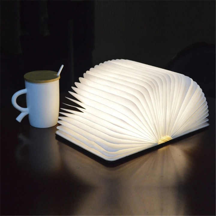 Led Page-turning Colorful USB Rechargeable Folding Book Lamp Colorful Notebook Led Charging Small Night Light