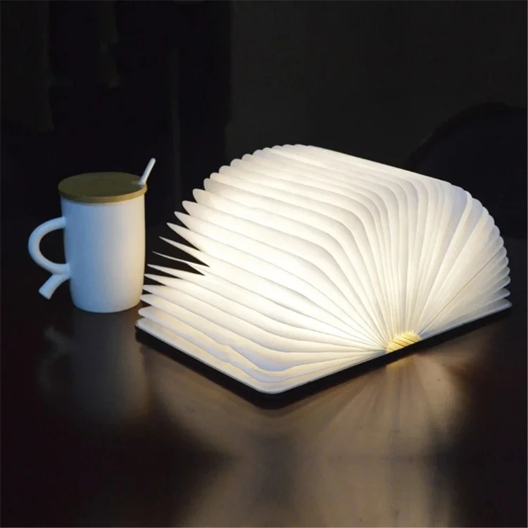 Led Page-turning Colorful USB Rechargeable Folding Book Lamp Colorful Notebook Led Charging Small Night Light