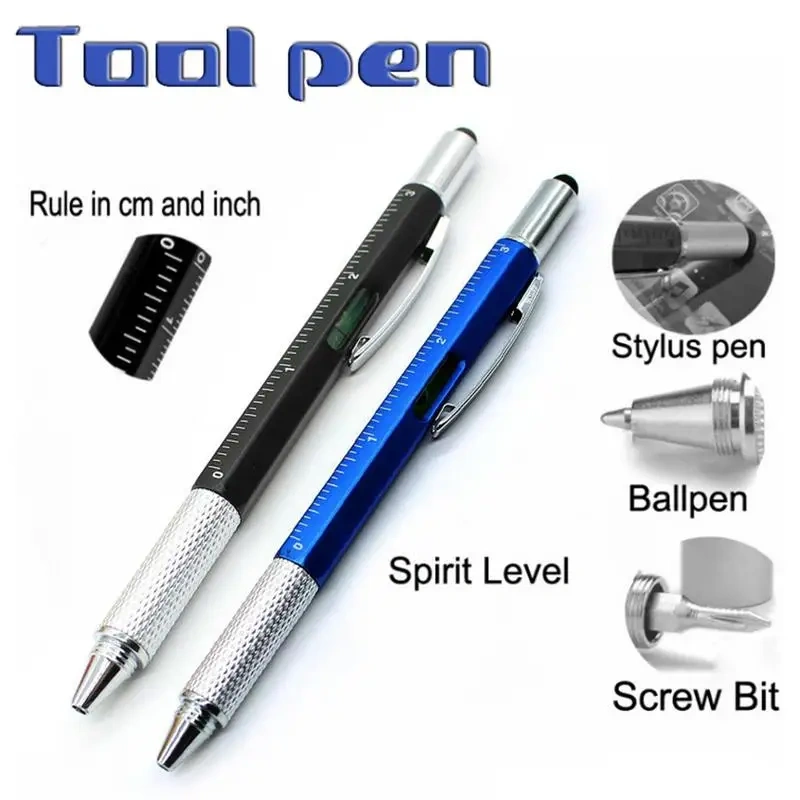 6 in 1 Multi Tool Pen Multi-function Stylus Multi Function Pen With Screwdriver and Ruler Pen with Custom Logo