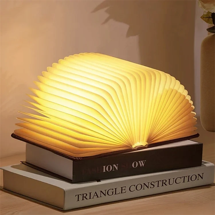 Led Page-turning Colorful USB Rechargeable Folding Book Lamp Colorful Notebook Led Charging Small Night Light