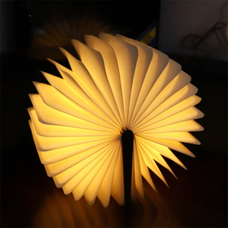 Led Page-turning Colorful USB Rechargeable Folding Book Lamp Colorful Notebook Led Charging Small Night Light