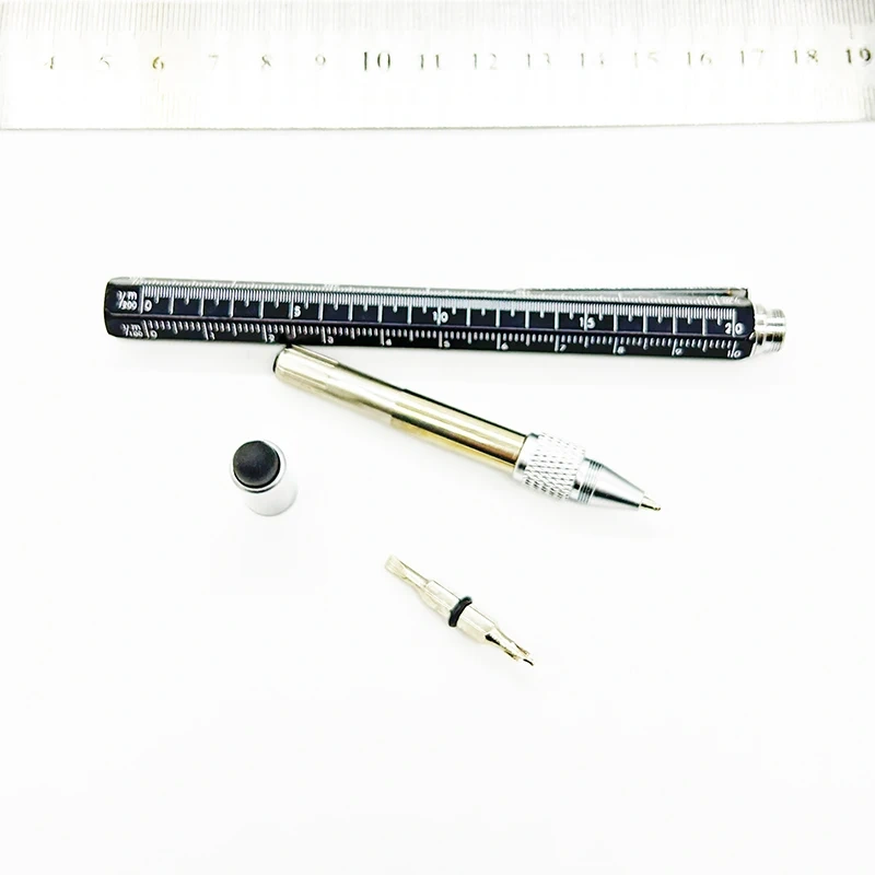 6 in 1 Multi Tool Pen Multi-function Stylus Multi Function Pen With Screwdriver and Ruler Pen with Custom Logo