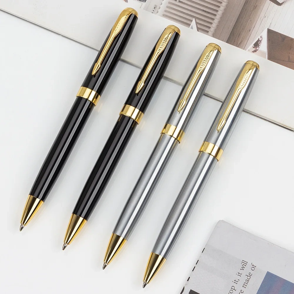 Black Silver Parker Metal Luxury  Logo  Metal Office & School Ballpoint Pen