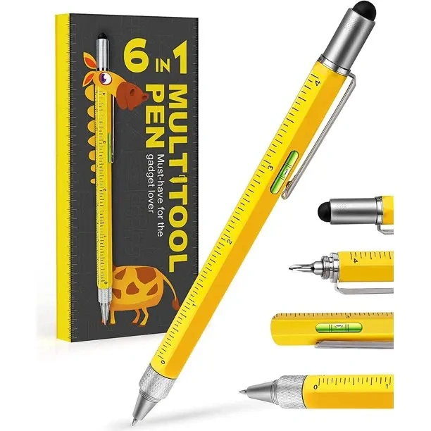 6 in 1 Multi Tool Pen Multi-function Stylus Multi Function Pen With Screwdriver and Ruler Pen with Custom Logo