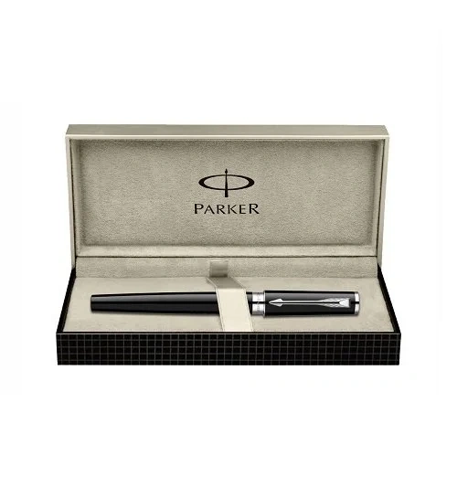 Best Price Parker Fountain Pen New Arrival with Black Chrome Trim 0.5mm Writing Width Metal Ink Cartridge Gift Box Packaging