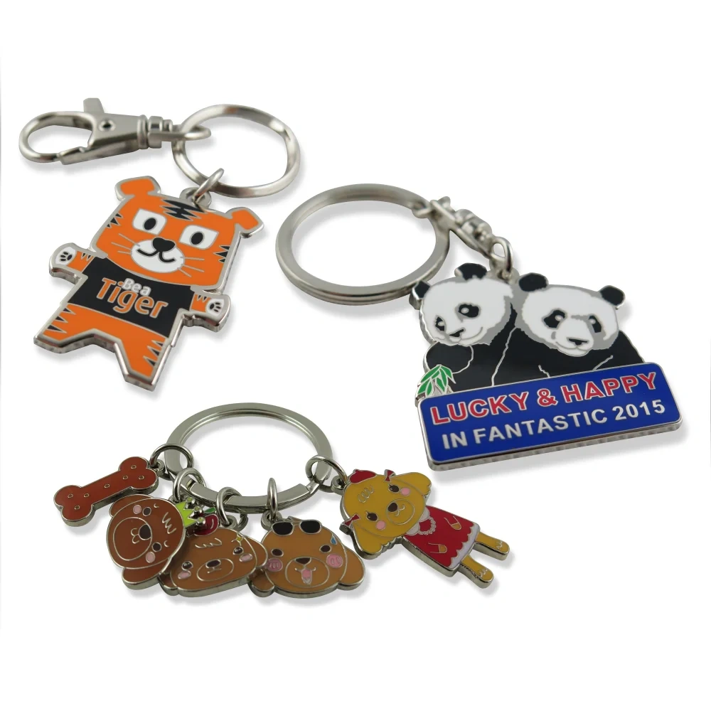 Keychains Enamel Keychain Metal Key Chains OEM Design Logo Zinc Alloy Customized Custom Logo Souvenir Opp Bag/custom Required