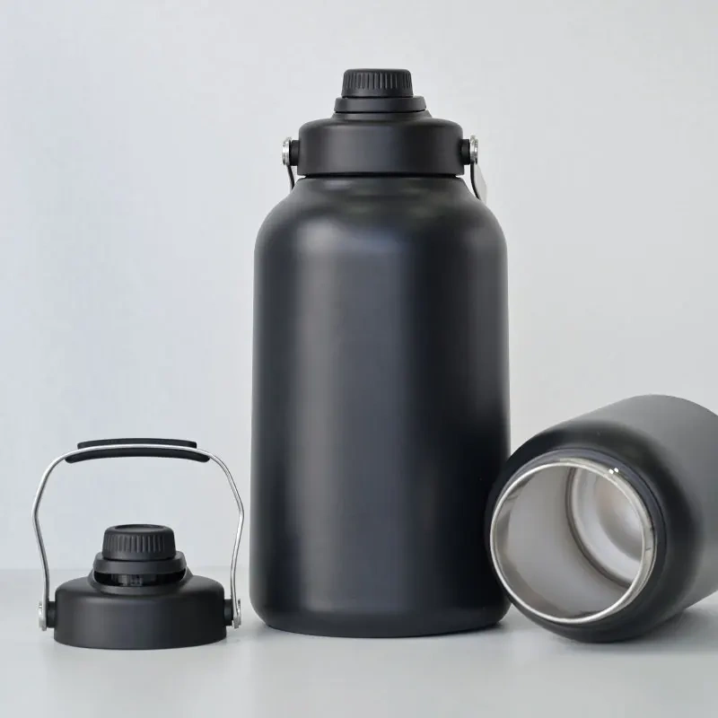 Custom logo 1 Gallon Gym Fitness Sport Thermal Vacuum Insulated Flask Stainless Steel Drinking Water Bottle