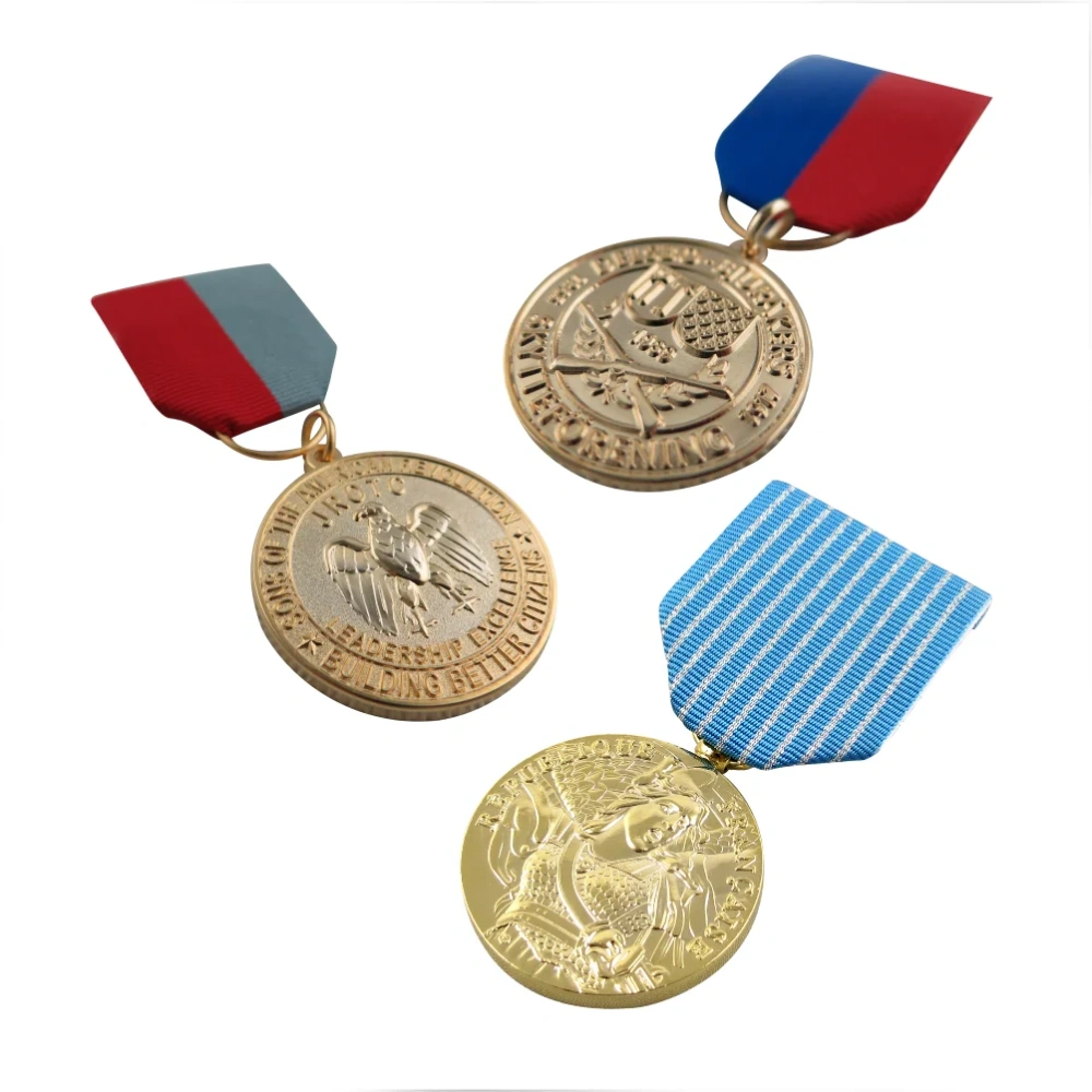 China Factory Custom Russian Medals with Ribbon OEM  Ouvenir Sports Medals Europe Metal Medal