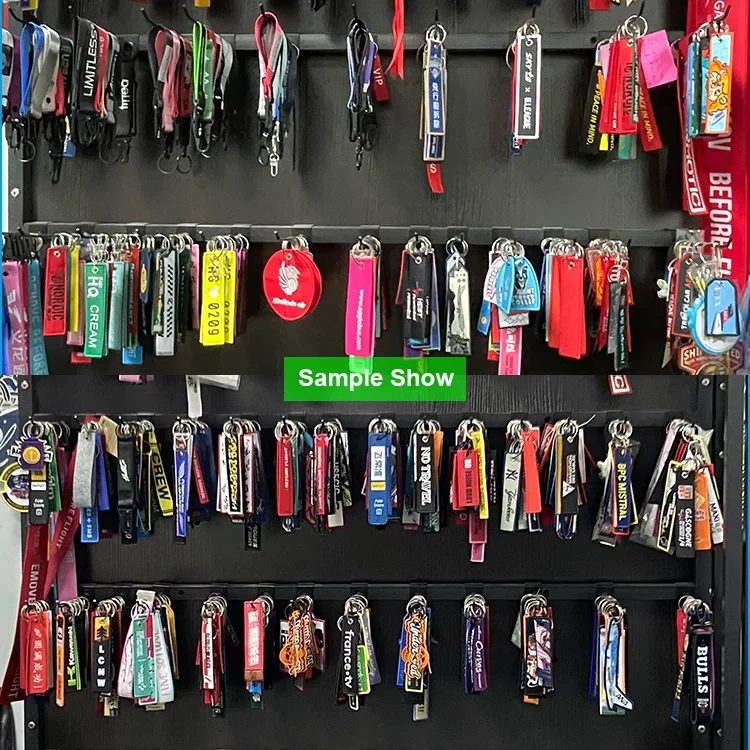 Factory Promotional Gifts Custom Cheap Jet Tag Embroidery Car Embroidery Keychains Fabric Woven Keychain