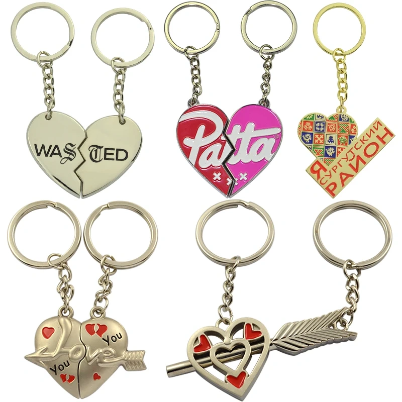No Minimum Oem Keychains Manufacturer Metal Keyring Promotional Gift Key Ring Custom Soft Hard Enamel Keychain Supplier