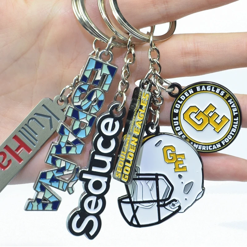 No Minimum Oem Keychains Manufacturer Metal Keyring Promotional Gift Key Ring Custom Soft Hard Enamel Keychain Supplier