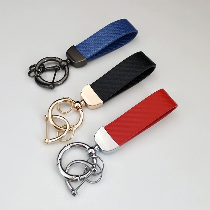 Wholesale Promotional Customized Laser Car Brand logo Nickle Plated Metal Pu Leather Keychain