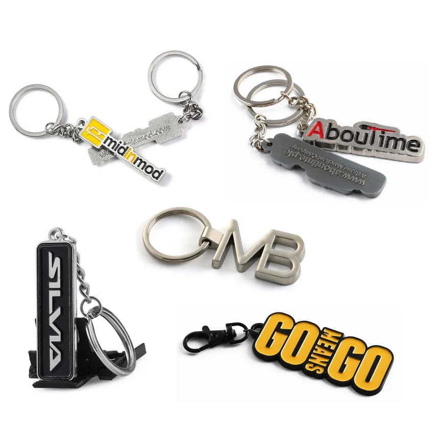 Fancy Luxury logo Metal Custom Girls Keyring / Key Holder for Branding / Custom Keychains Keyholder