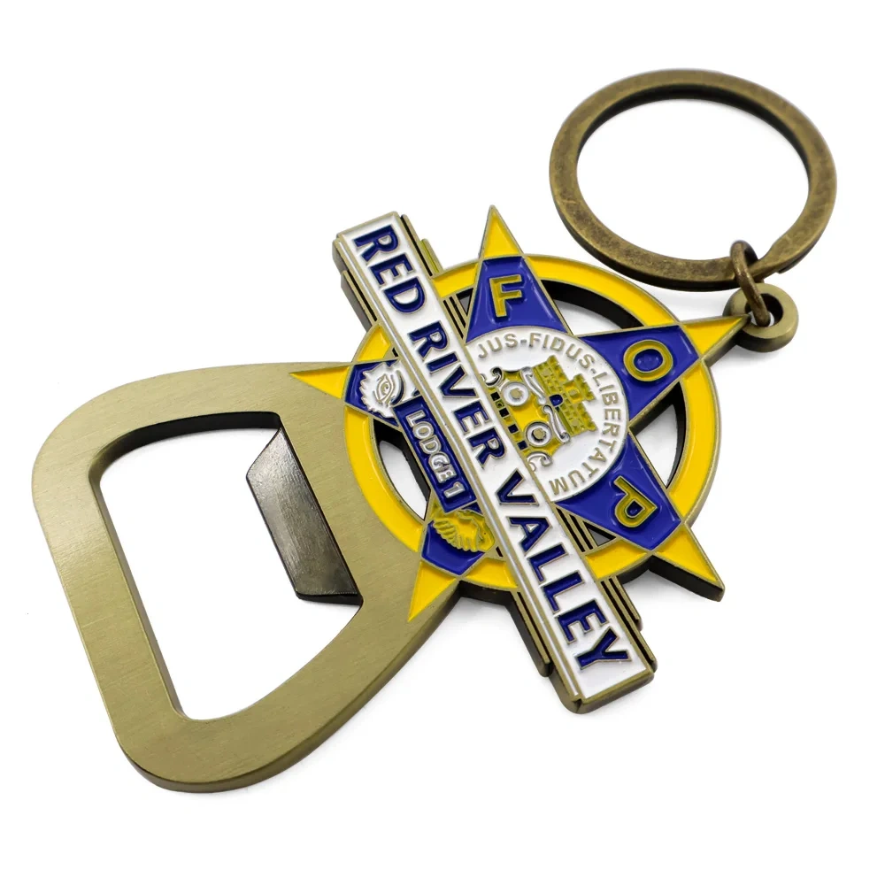 Cute Logo Metal Custom Keyholder Key Ring Beer Key Chain Bottle Opener Keychain / Key Holder Keyring Bottle Opener