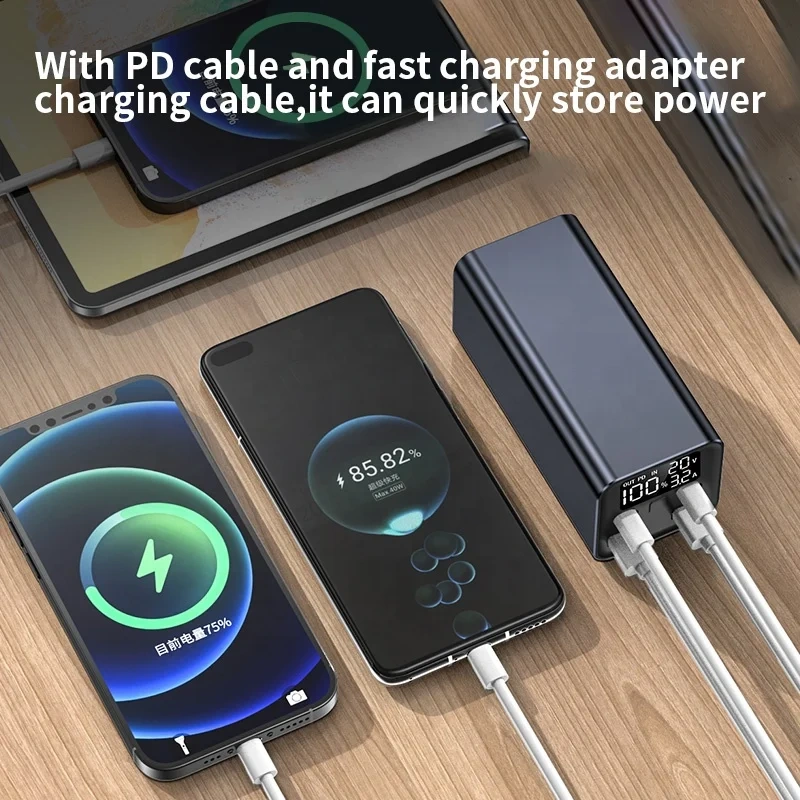 New Design Portable Laptop Power Bank 20000mah PD 65W High Power Super Two-Way Fast Charging Real Capacity Travel Power Banks