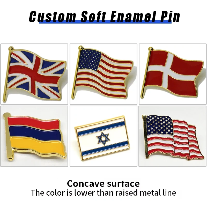Pin Badge Sri Lanka New Zealand Grenada Magnetic Iran Serbia Lithuania Gambia Brunei Metal Custom Flag Hard Soft Enamel Pin