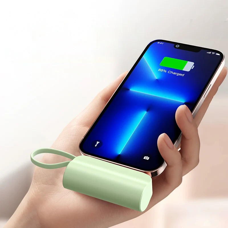 Custom Wholesale Promotional Gifts Power Bank 5000mAh 10W PD 20W Type C Fast Charging Capsule Mini Portable Mobile Power Bank