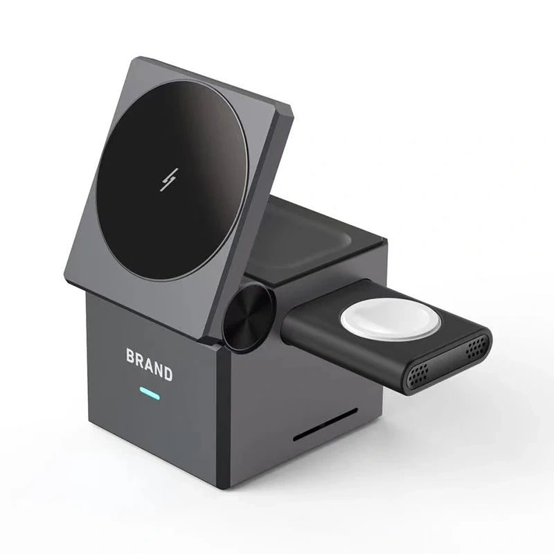 2025 New Products Cube Magnetic Foldable 3 in 1 Portable Charging Station 3in1 Wireless Charger