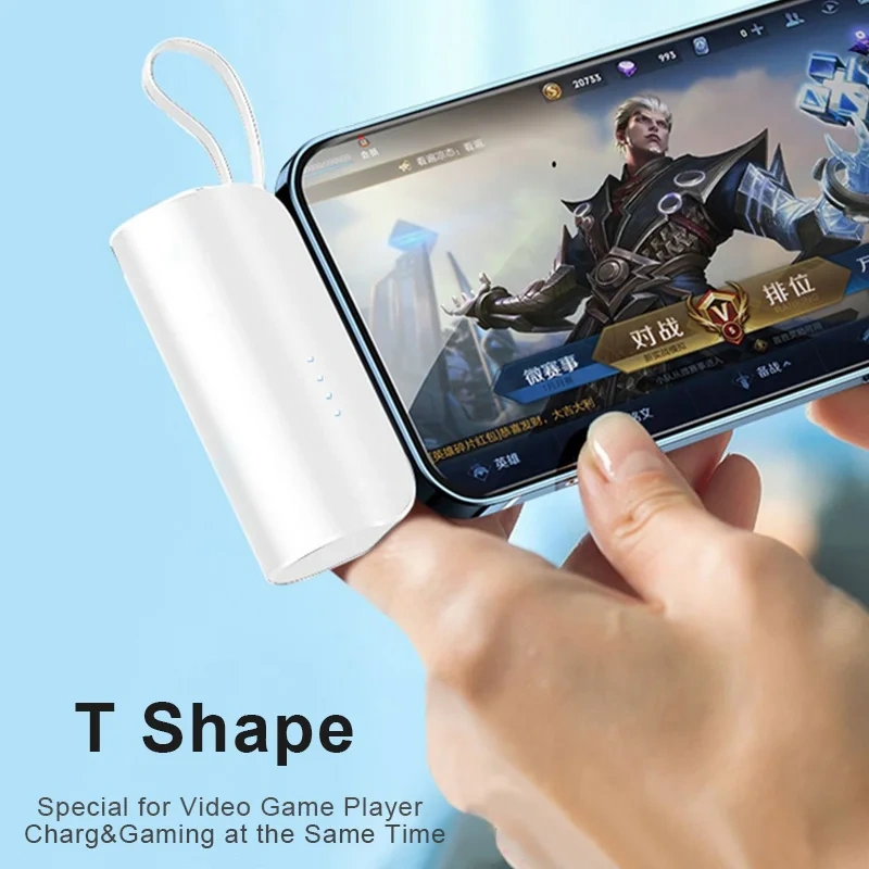 Custom Wholesale Promotional Gifts Power Bank 5000mAh 10W PD 20W Type C Fast Charging Capsule Mini Portable Mobile Power Bank