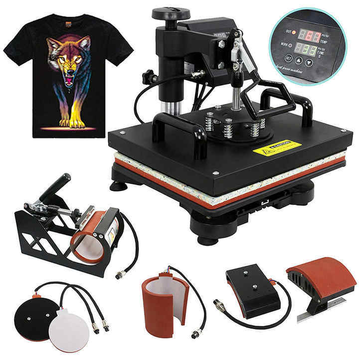 5 in 1 29*38CM Multi-function Sublimation Heat Press Machine Digital Heat Press Machine for Mug t Shirt Hats