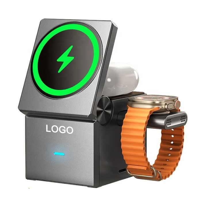 2025 New Products Cube Magnetic Foldable 3 in 1 Portable Charging Station 3in1 Wireless Charger