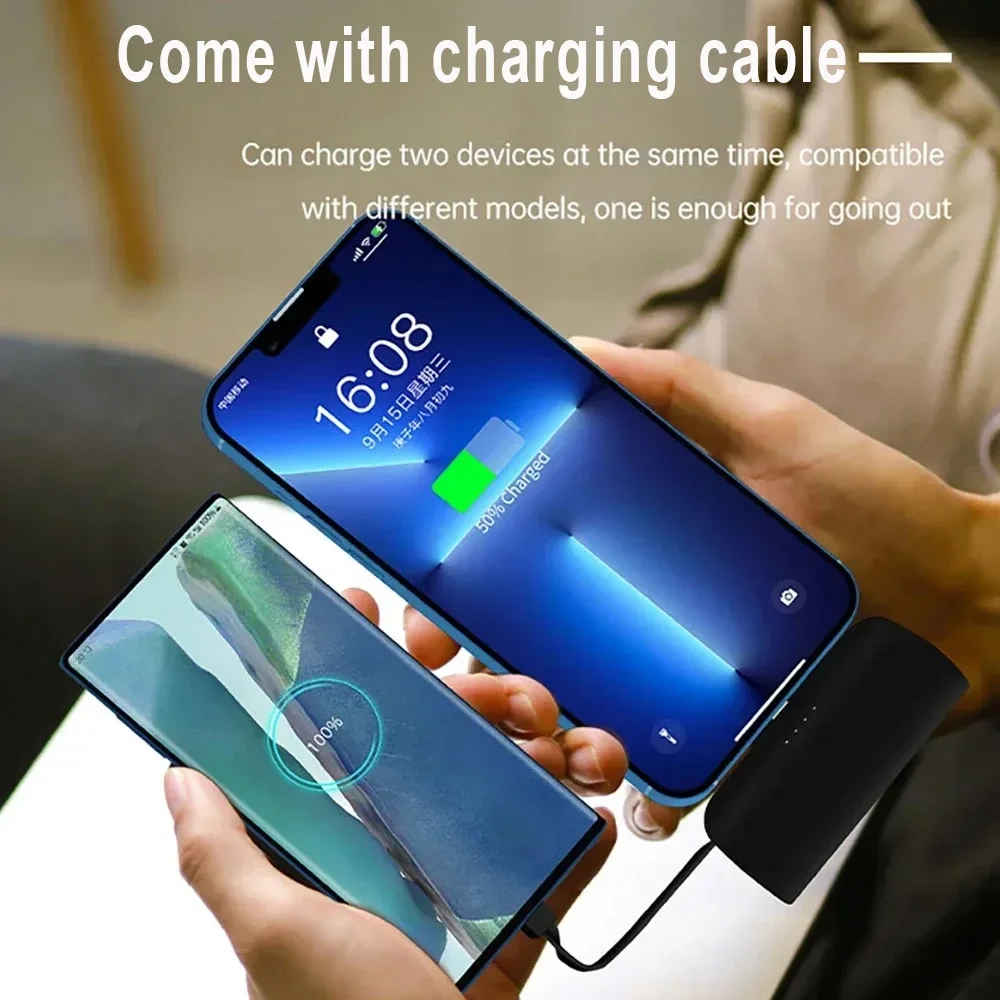 Custom Wholesale Promotional Gifts Power Bank 5000mAh 10W PD 20W Type C Fast Charging Capsule Mini Portable Mobile Power Bank