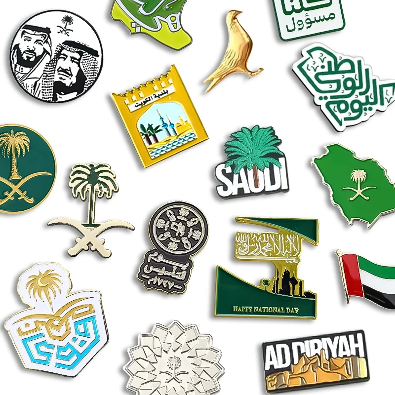 Custom Pins Metal Logo Badges Uae Safety Metalicos Personnalises Pathfinder Magnetic Gold Lapels Enamel Saudi Pin
