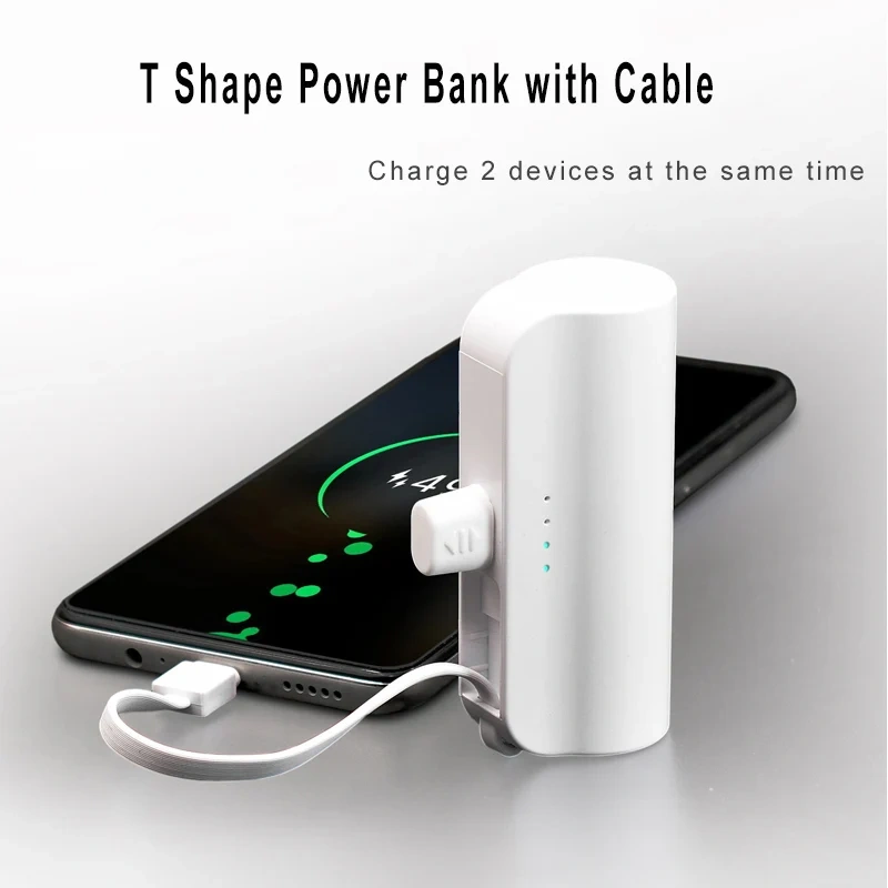 Custom Wholesale Promotional Gifts Power Bank 5000mAh 10W PD 20W Type C Fast Charging Capsule Mini Portable Mobile Power Bank