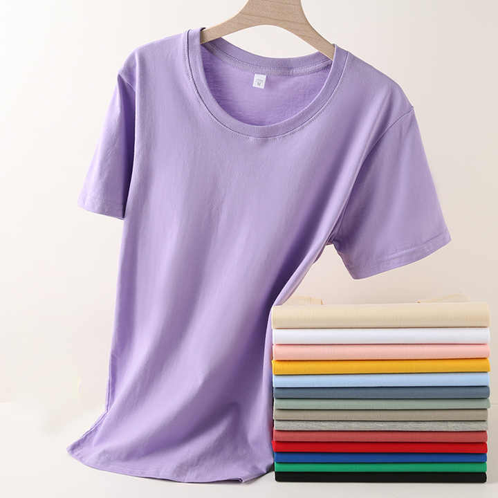 Short Sleeved T-shirt Men's Basic Style Solid Color Upper Garment Half Sleeved  Round Neck Cotton Election Campaign Tshirts
