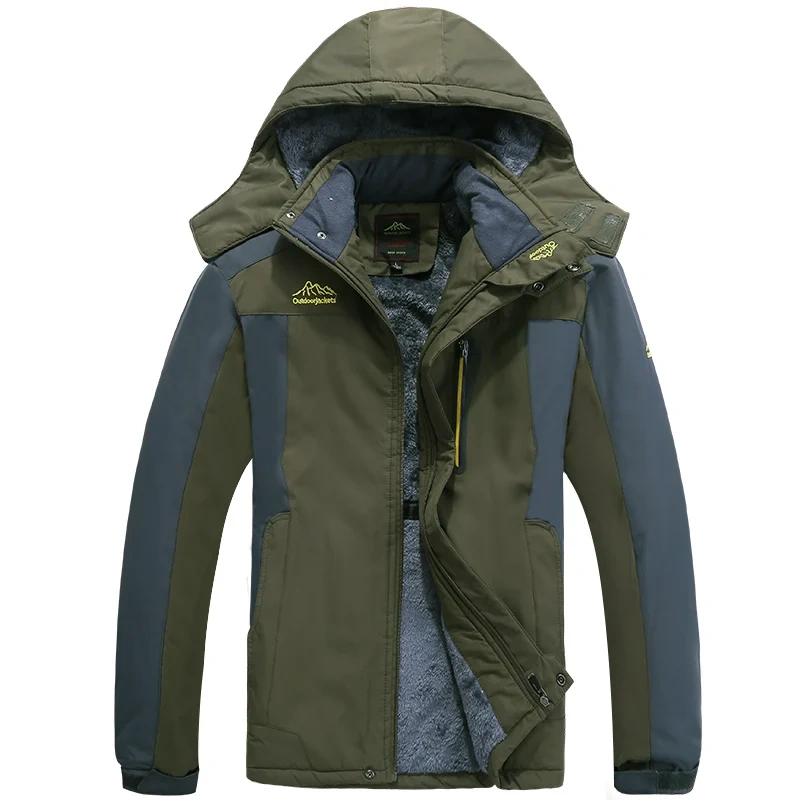 Customized Outdoor Large Coat Mountaineering Ski Wear Waterproof Windbreaker Men's Thick Warm Jacket