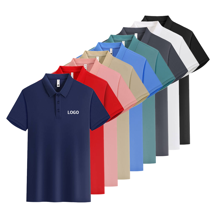 Wholesale High Quality Summer Short Sleeve Solid Blank Plain Business Custom Embroidery Logo Work Polo Cotton Men Polo Shirt