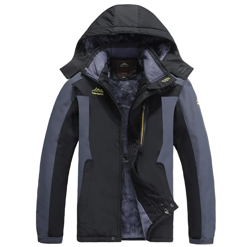 Customized Outdoor Large Coat Mountaineering Ski Wear Waterproof Windbreaker Men's Thick Warm Jacket