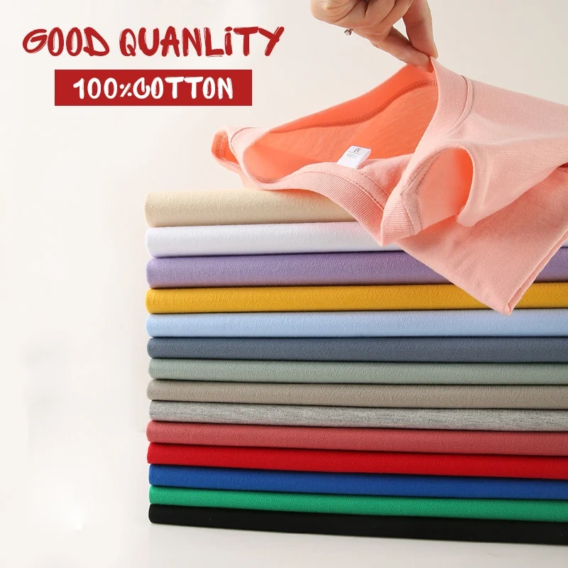 Short Sleeved T-shirt Men's Basic Style Solid Color Upper Garment Half Sleeved  Round Neck Cotton Election Campaign Tshirts