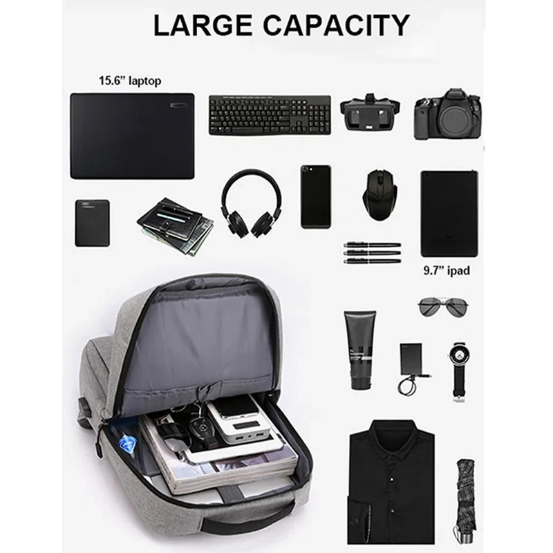 15.6 Inch Travel Laptop Backpack Business Notebook Bag Usb Charging Port Custom Waterproof Laptop Backpacks for Women Men