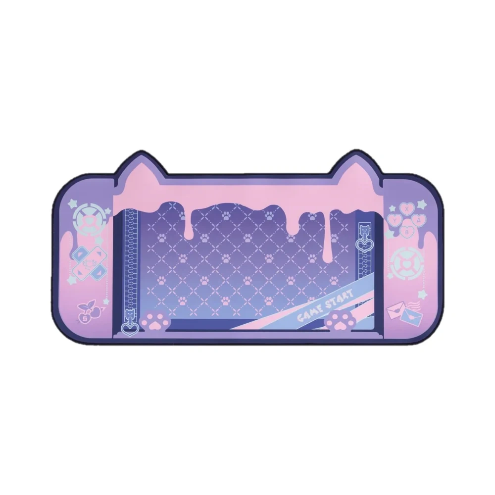 80CM*40CM Super Cute Cat Ears Mouse Pad Thickened Desk Pad for Computer Games Non-slip Home Office Large Gaming Accessory Stock