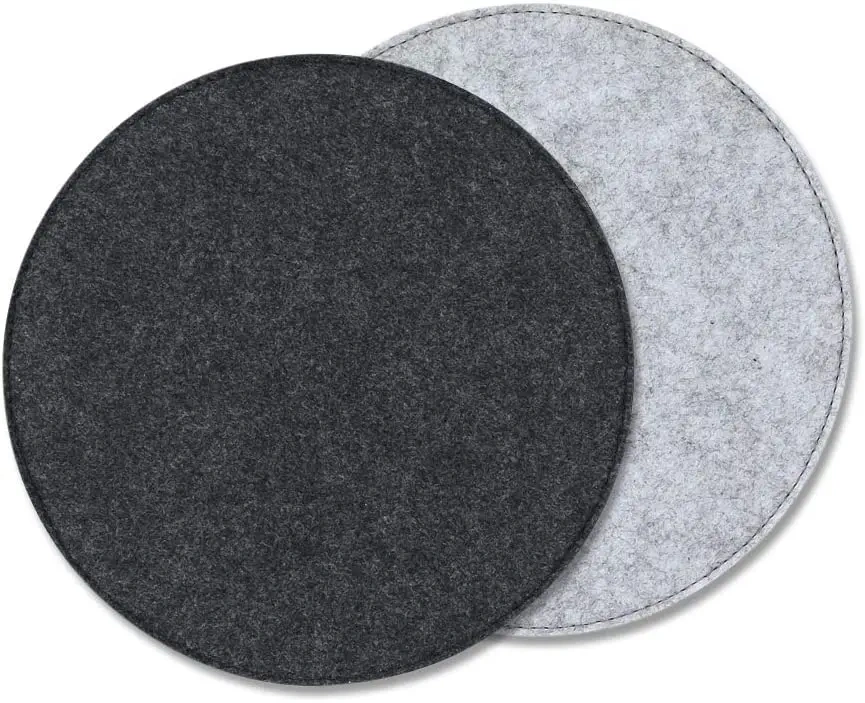 Felt Mouse Pad High Quality Custom Printing with Anti-Slip Base Rubber Bottom Round 8.66inch Non-slip