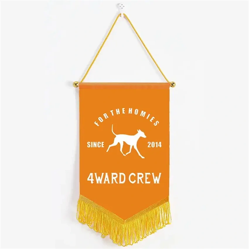 Wholesale Custom Sublimation Satin Pennants Personalized Flags Soccer Pennants