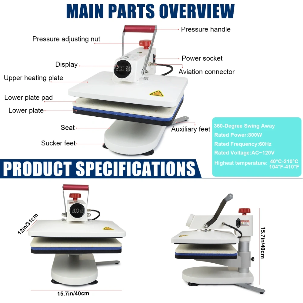 Freesub  New Arrivals Sublimation Machine 8 in 1 Heat Press Machines T-shirt logo Printing Machine for Small Business