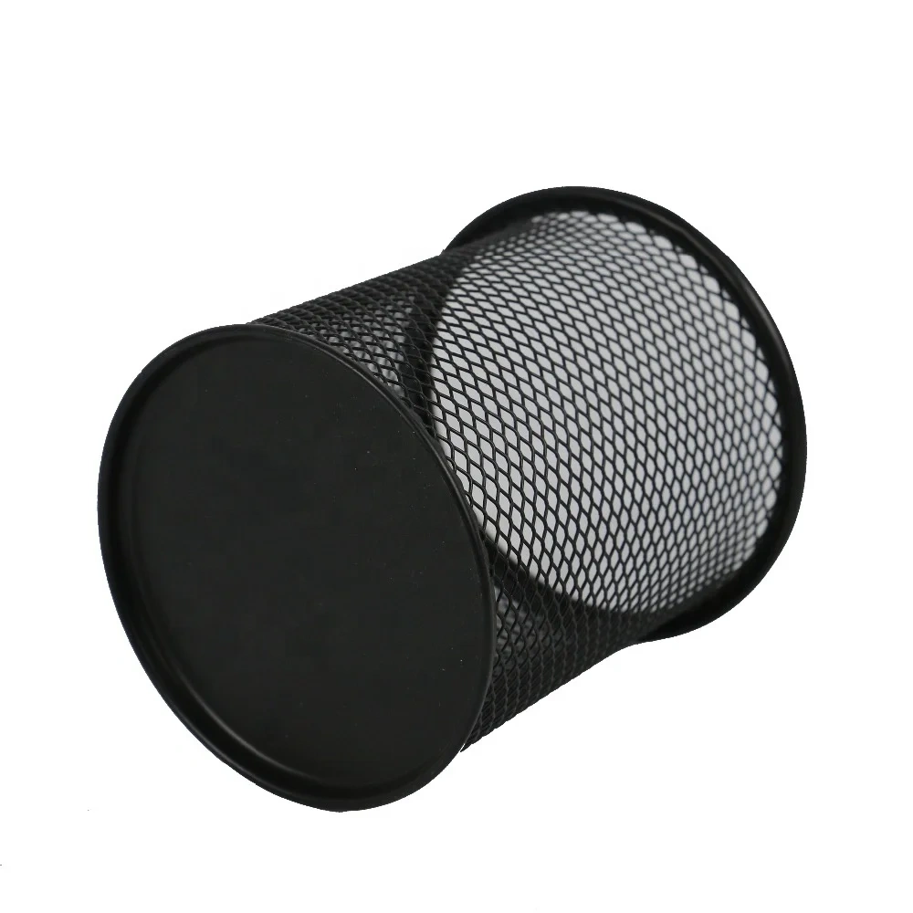 Wideny School Black Office Desk Desktop Children Metal Mesh Pen Holder for Office Supplies